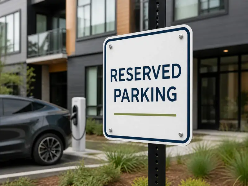 Aluminum Sign shown in a real business setting