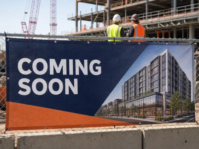 Mesh Banner shown in a real business setting