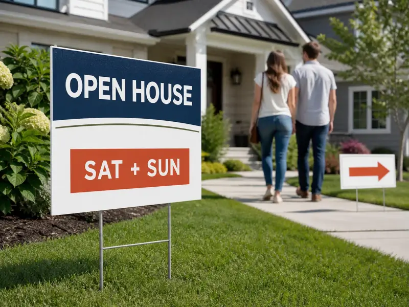 Yard & Event Signs shown in a real business setting