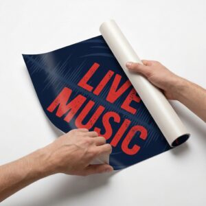 Replacement Backlit Poster shown in a real business setting