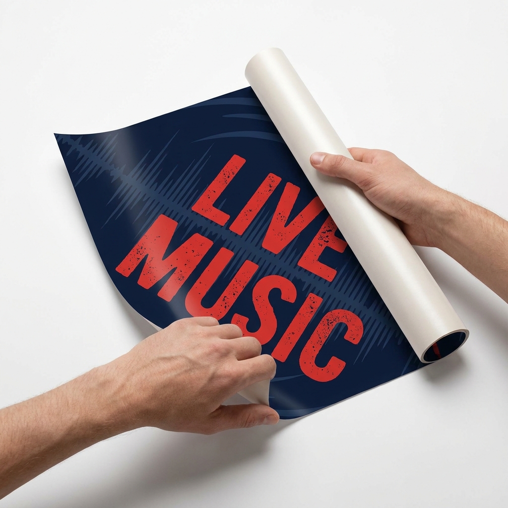 Backlit poster print