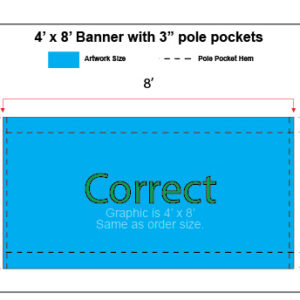 Fabric Banner (9oz. Wrinkle Free) shown in a real business setting