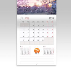 8.5x11 Calendars shown in a real business setting
