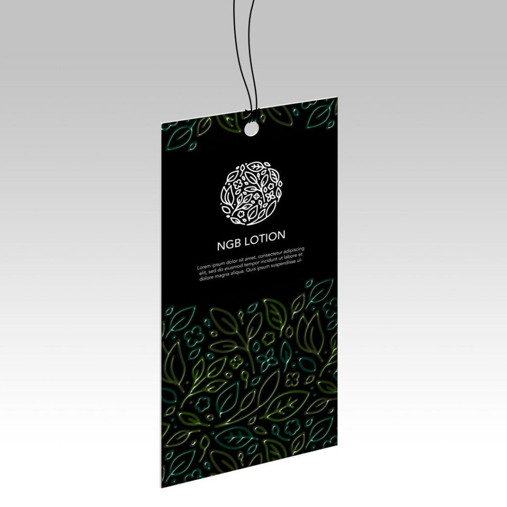 Raised Spot UV Hang Tags