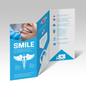Z Fold Brochures shown in a real business setting